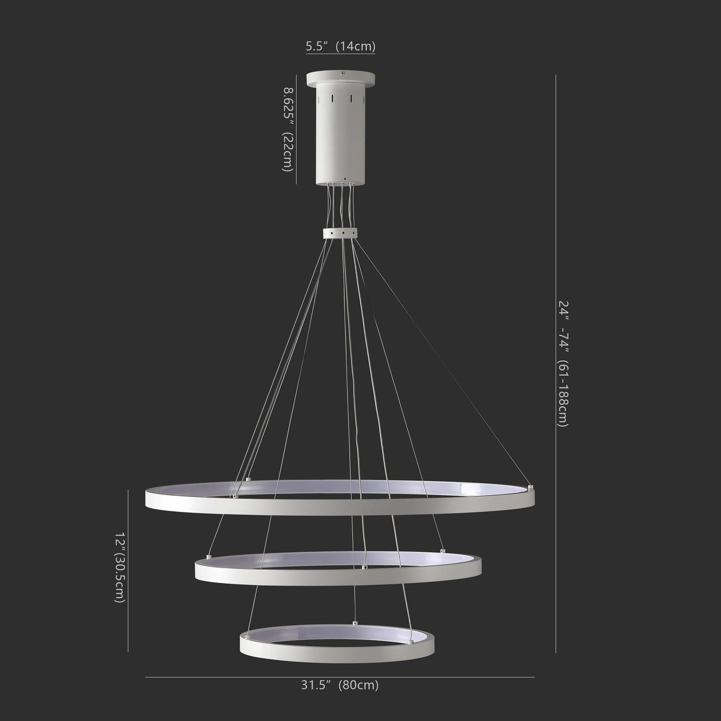 Meranda 3 Tier Chandelier | Safavieh Couture - CTL1001