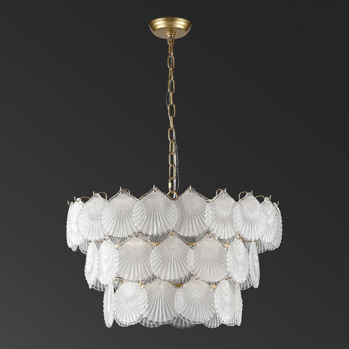 Gutierrez 3 Tier Glass Chandelier | Safavieh Couture - CTL1016