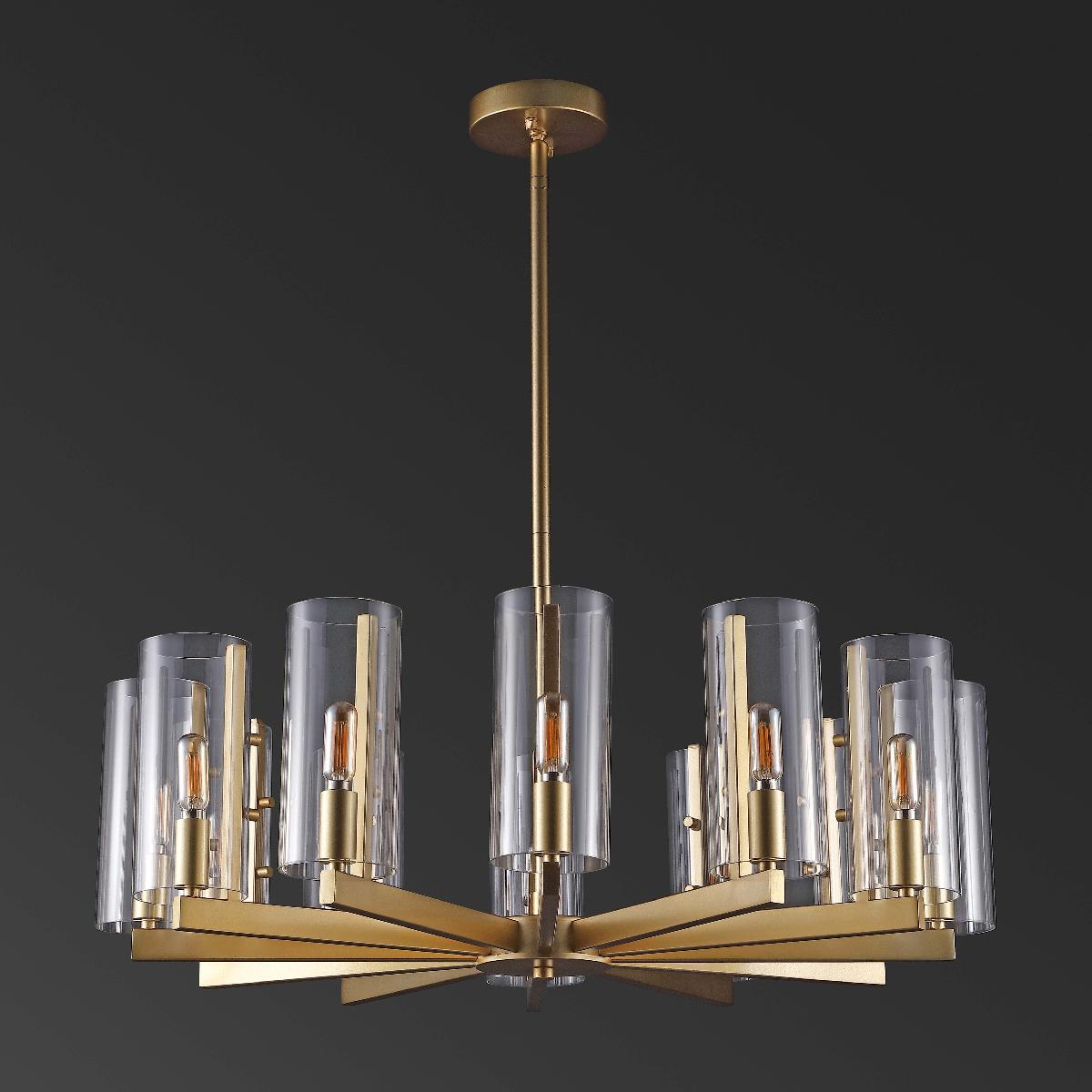 Benicio Gold Chandelier | Safavieh Couture - CTL1014
