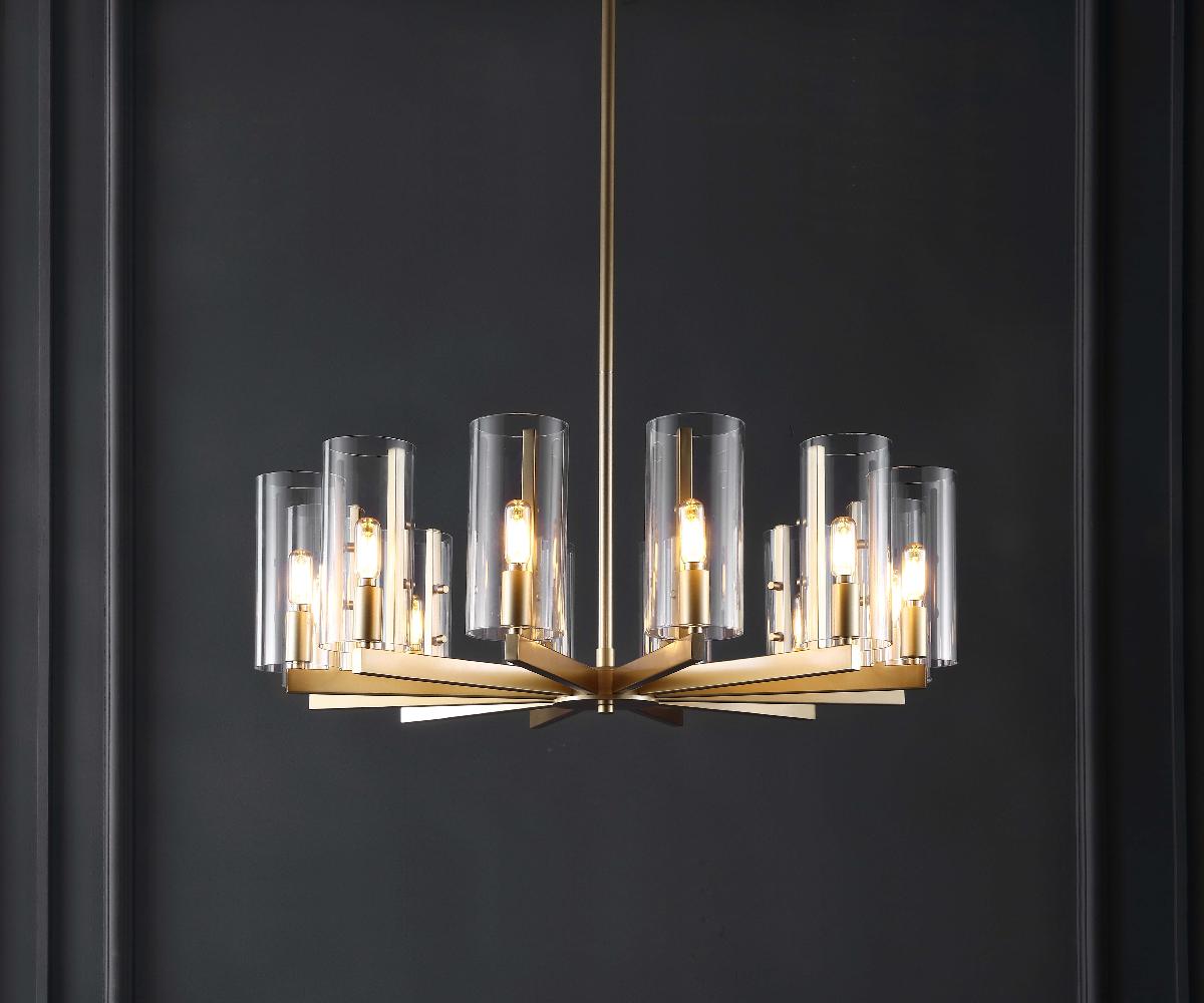 Benicio Gold Chandelier | Safavieh Couture - CTL1014