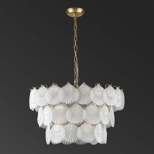 Gutierrez 3 Tier Glass Chandelier | Safavieh Couture - CTL1016