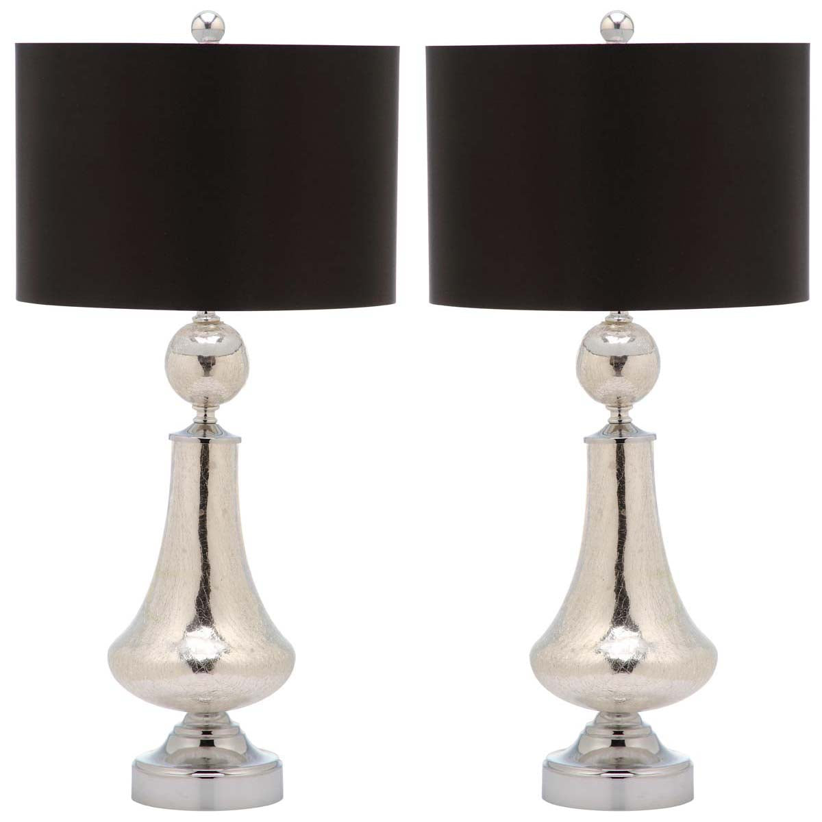 25.5 Inch H Crackle Glass Table Lamp (Set of 2) | Safavieh - LIT4047