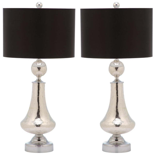 25.5 Inch H Crackle Glass Table Lamp (Set of 2) | Safavieh - LIT4047