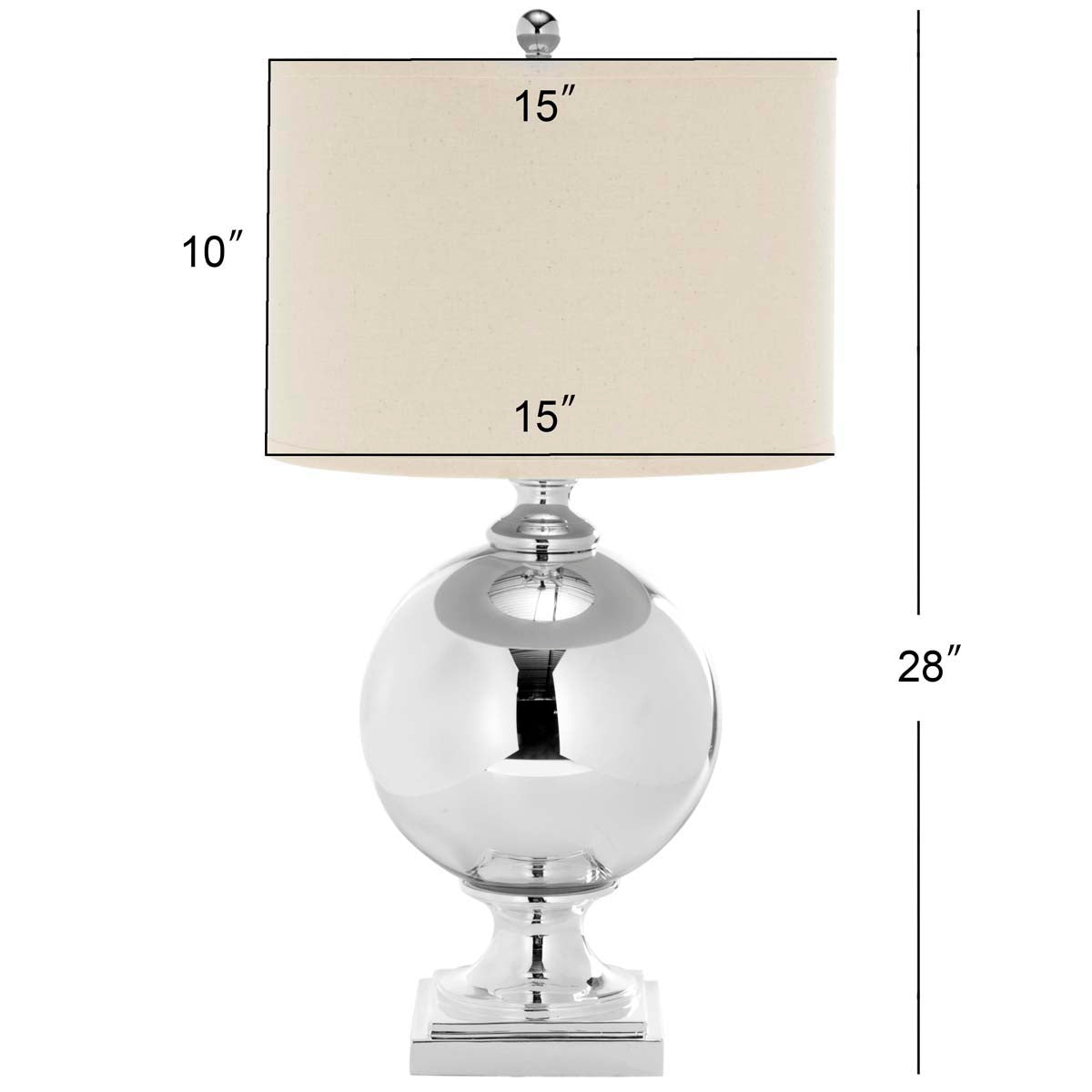 Alcott 28 Inch H Mercury Glass Table Lamp | Safavieh - LIT4053