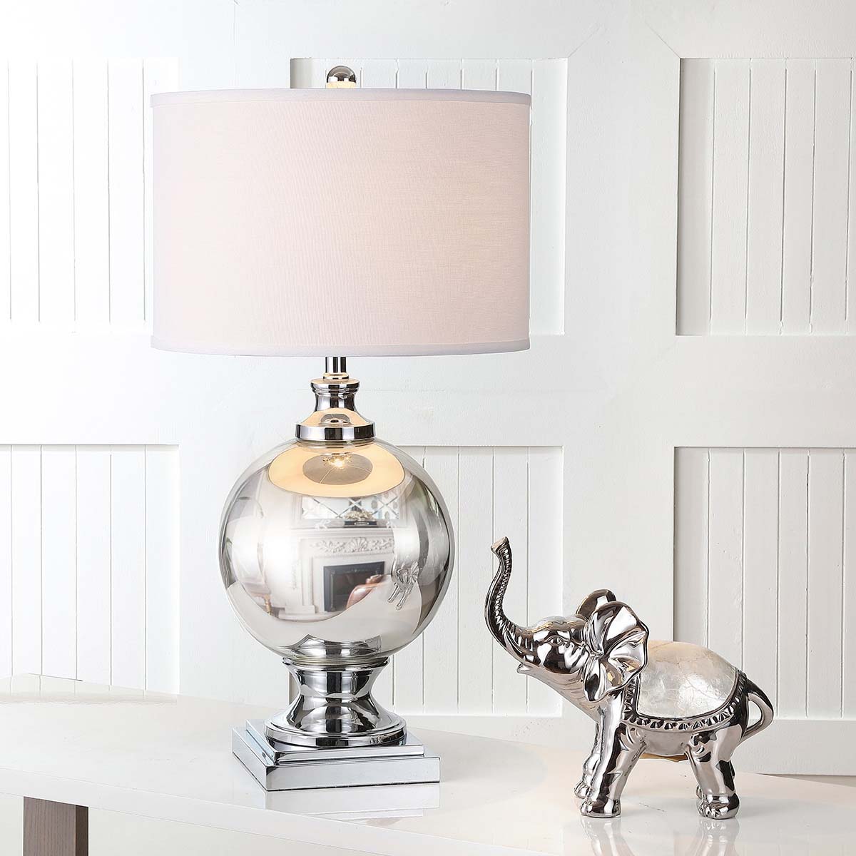 Alcott 28 Inch H Mercury Glass Table Lamp | Safavieh - LIT4053